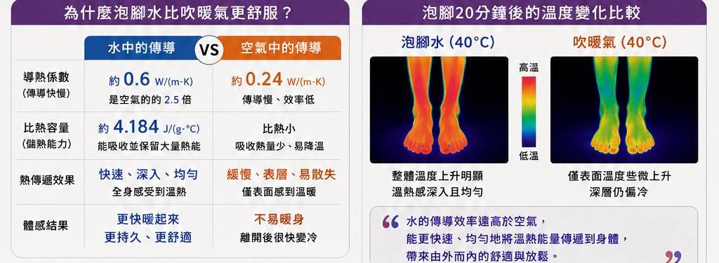 水中傳導 vs 空氣傳導 熱像儀對比 官方資訊圖